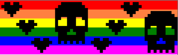 Pride Skulls Tablet Weaving Pattern (Physical Copy)